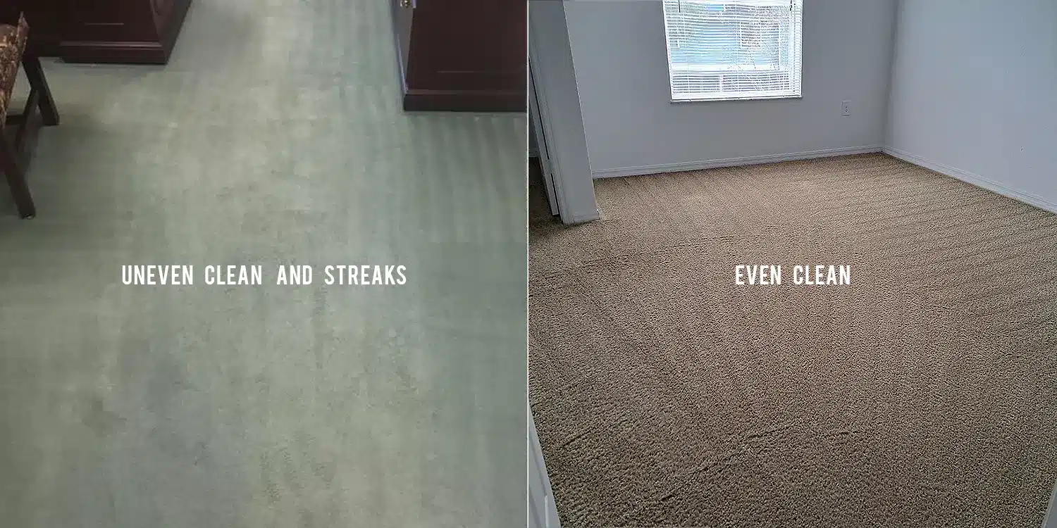 Streaks from low power Home Depot's machine - Carpet Cleaning Service